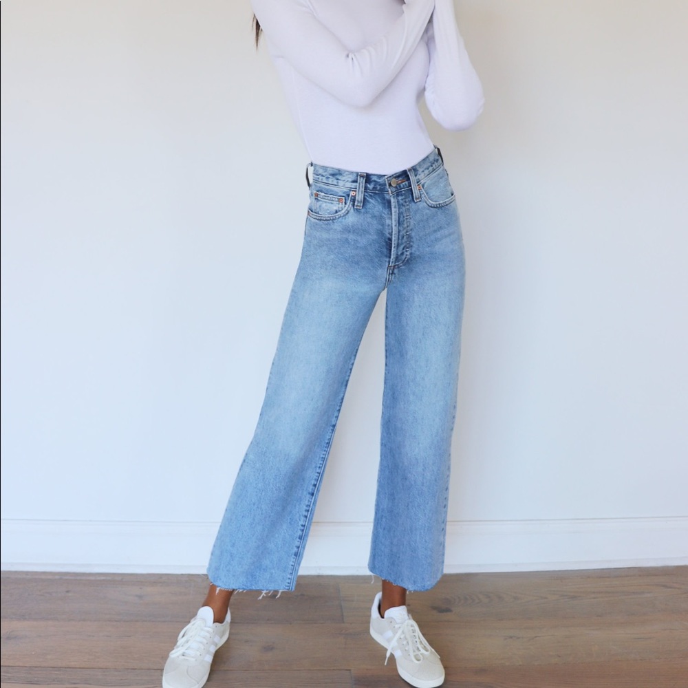 SOLD Denim Forum Farrah High Rise Wide Leg Jean